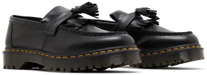 Adrian Bex Smooth Leather Tassel Loafer Black image 2