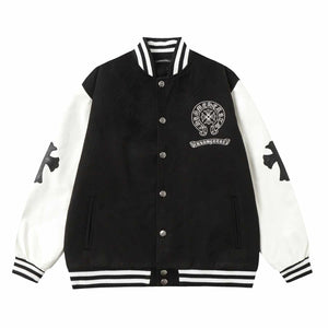 Horse Shoe Embroided Logo Varsity Jacket , Chrome Hearts - L image