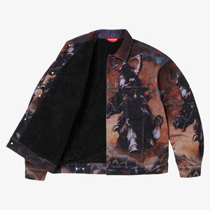 Supreme x Frank Frazetta Faux Shearling Lined Trucker Jacket Multi-Color image 2