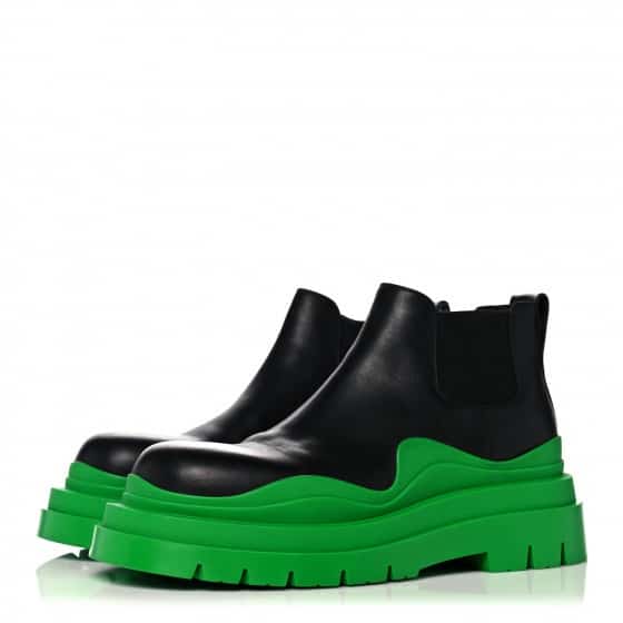 BOTTEGA VENETA Calfskin Mens The Tire Cropped Chelsea Boots image 2