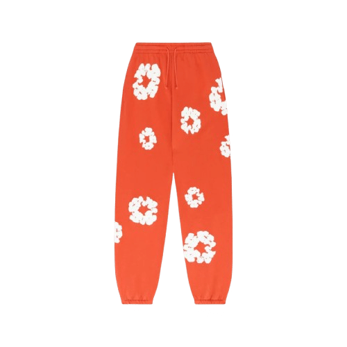 Denim Tears Sweatpants 'The Cotton Wreath' Orange - M image