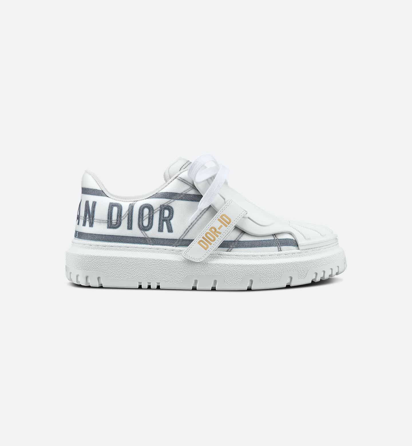 Dior-ID Sneaker
White and French Blue Technical Fabric - 5 image