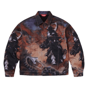 Supreme x Frank Frazetta Faux Shearling Lined Trucker Jacket Multi-Color - L image