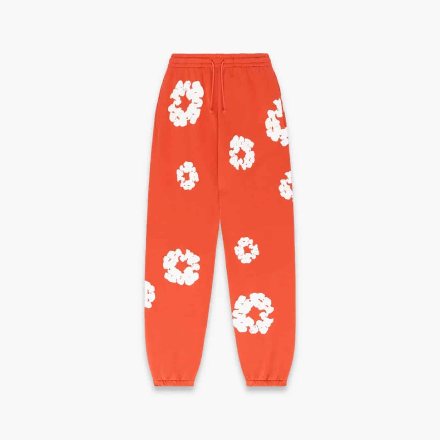 Denim Tears Sweatpants 'The Cotton Wreath' Orange image 1