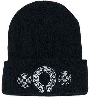 Chrome Hearts Black Horseshoe Beanie image 1