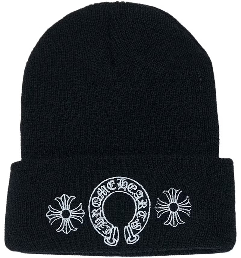 Chrome Hearts Black Horseshoe Beanie image 1