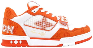 Louis Vuitton Trainer Low Velcro Orange Monogram Denim image 0