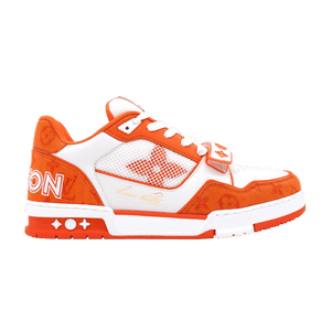 Louis Vuitton Trainer Low Velcro Orange Monogram Denim - 6 image