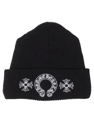 Chrome Hearts Black Horseshoe Beanie image 0