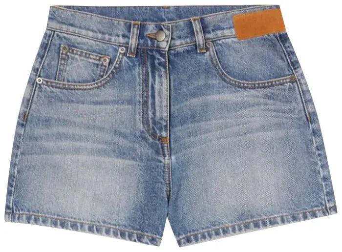 Palm Angels Star Denim Shorts 'Blue/Brown
