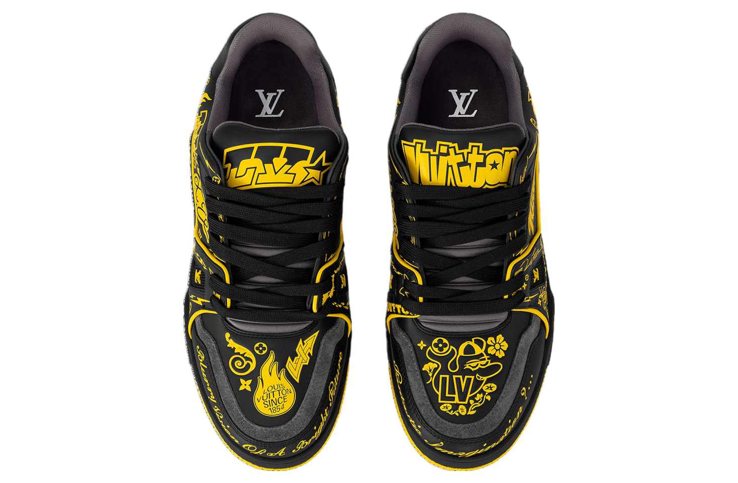 Louis Vuitton LV Trainer Black / Yellow image 3