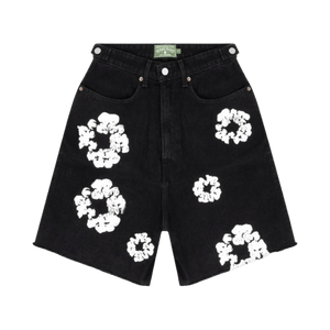 Denim Tears Jean Shorts 'The Cotton Wreath' Black image 0